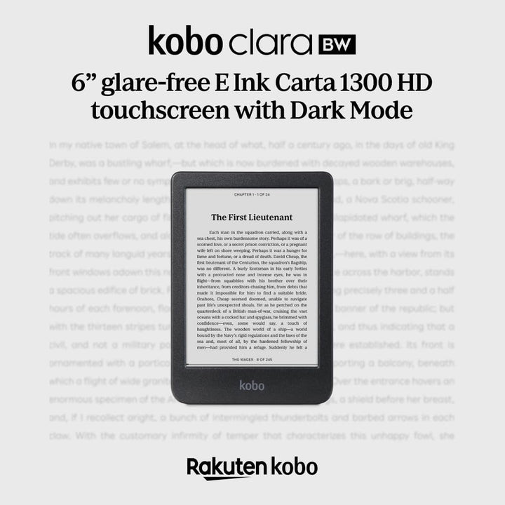 Kobo Clara BW eReader Pantalla táctil antideslumbrante