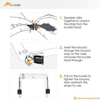 Correa de hombro Breakaway Negro Clip de seguridad universal para