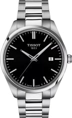 Tissot PR 100, cuarzo suizo, 1.575 en, esfera negra, reloj para hombre