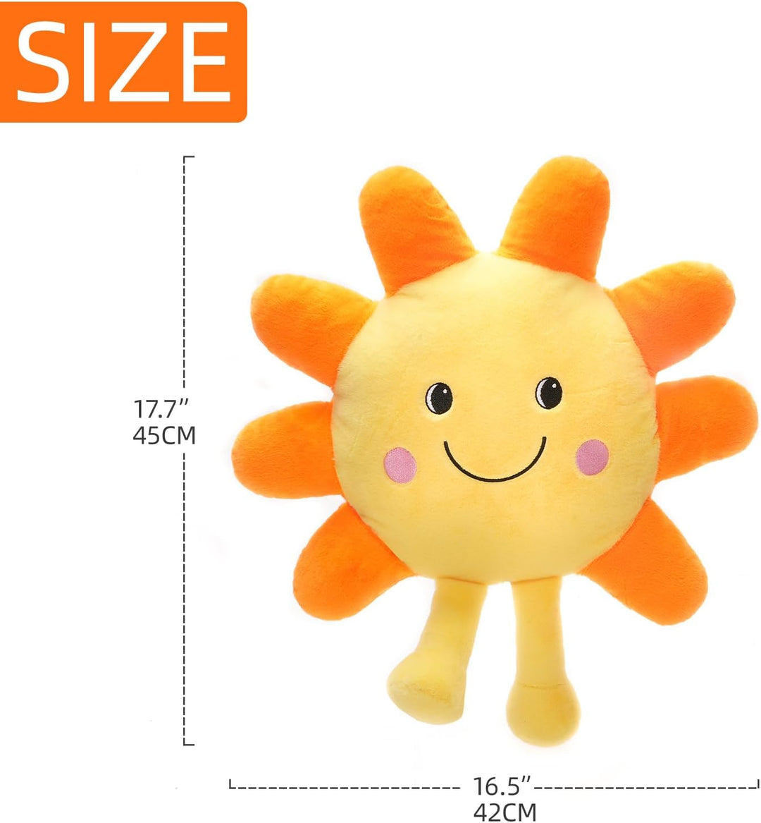 WEIGEDU Juguete de almohada de peluche de sol, amarillo, 17.7 pulga...