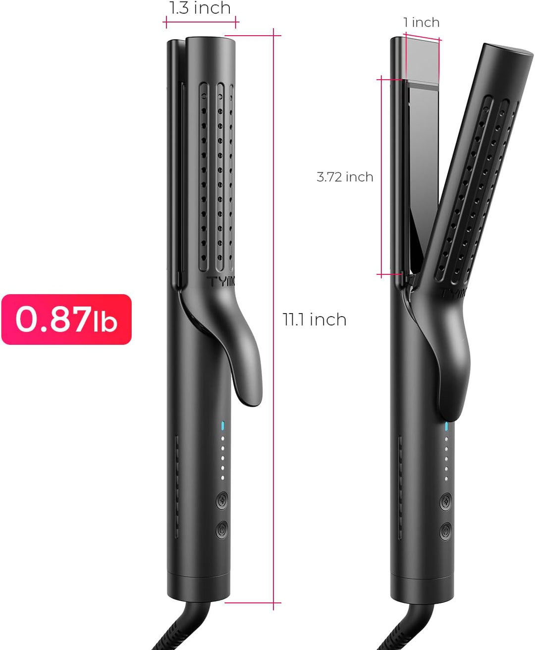 TYMO Airflow 2.0 - Plancha rizadora de pelo 2 en 1, rizador de pelo...