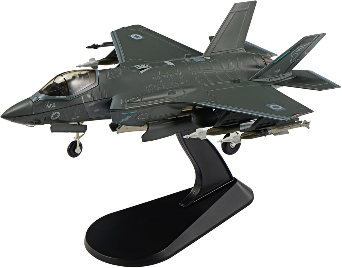 F-35I Lightning II Modelo 1/72 – Stealth Fighter Jet Metal Pre-construido Modelo de exhibición con soporte – Regalo coleccionable para fanáticos de la aviación militar
