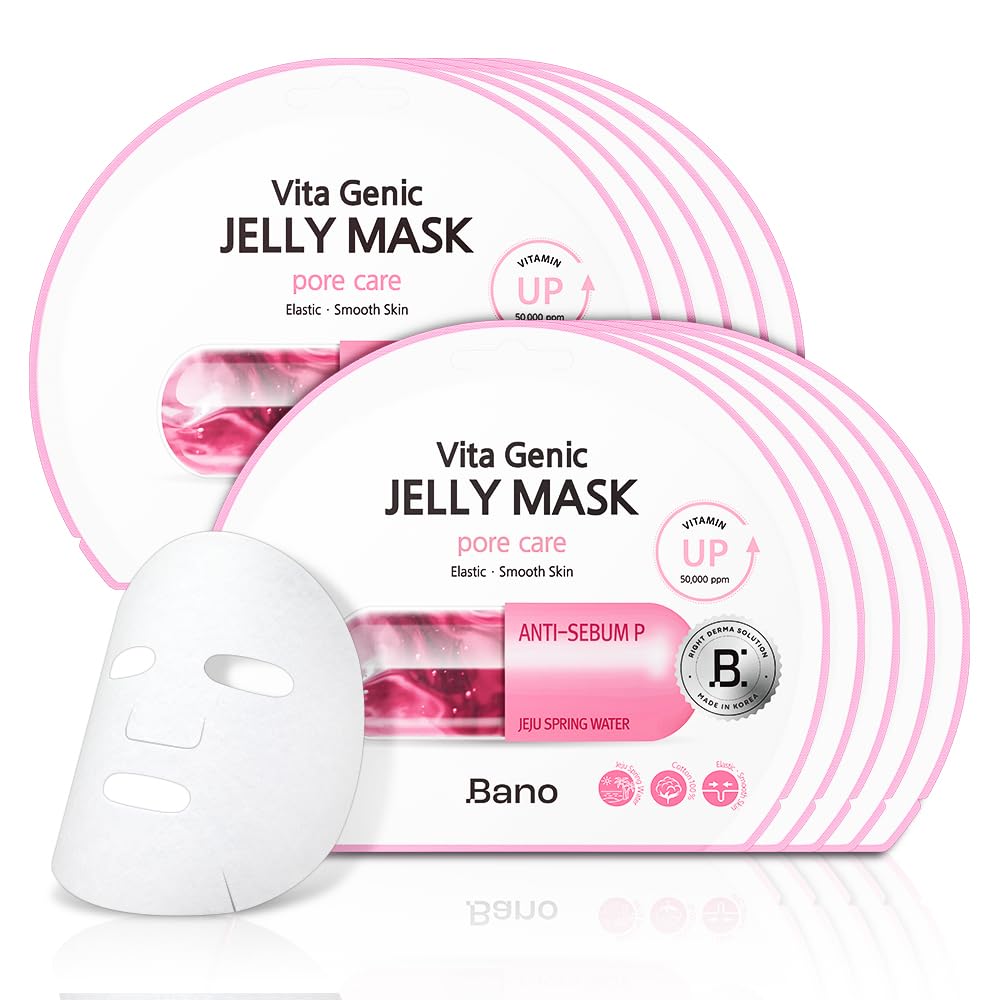 Bano Vita Genic Jelly Face Pore Care Mask 10EA - Mascarilla hidrata...