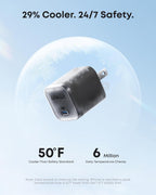 Cargador Anker para iPhone, Carga Rápida Type-C 45W, Bloque Cargador USB-C