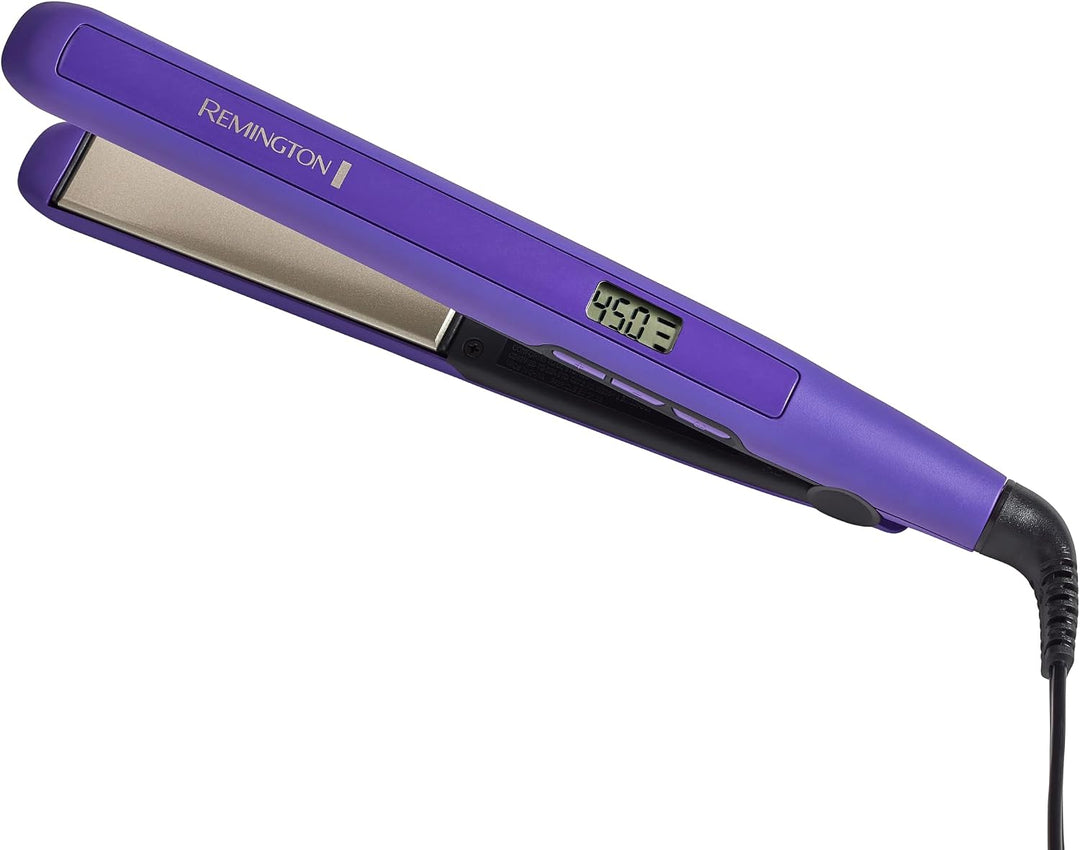 Remington Plancha plana antiestática, 1\/2 pulgada, titanio + reves...