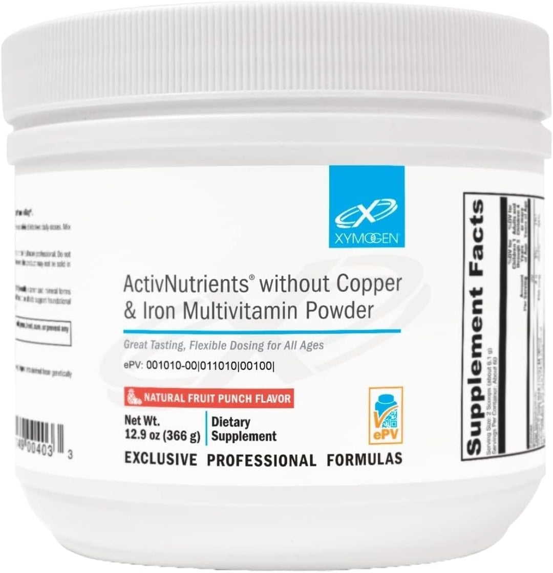 XYMOGEN ActivNutrients - Polvo multivitamínico sin cobre y hierro,...