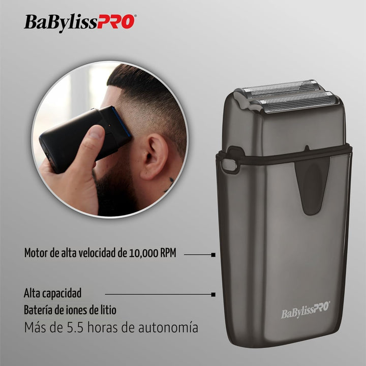BaBylissPRO UVFOIL Afeitadoras de metal de doble lámina con desinfe...