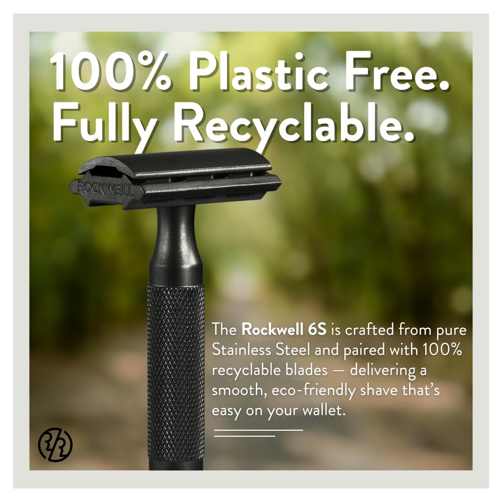 Maquinilla de afeitar de seguridad Rockwell Razors 6S de acero inox...