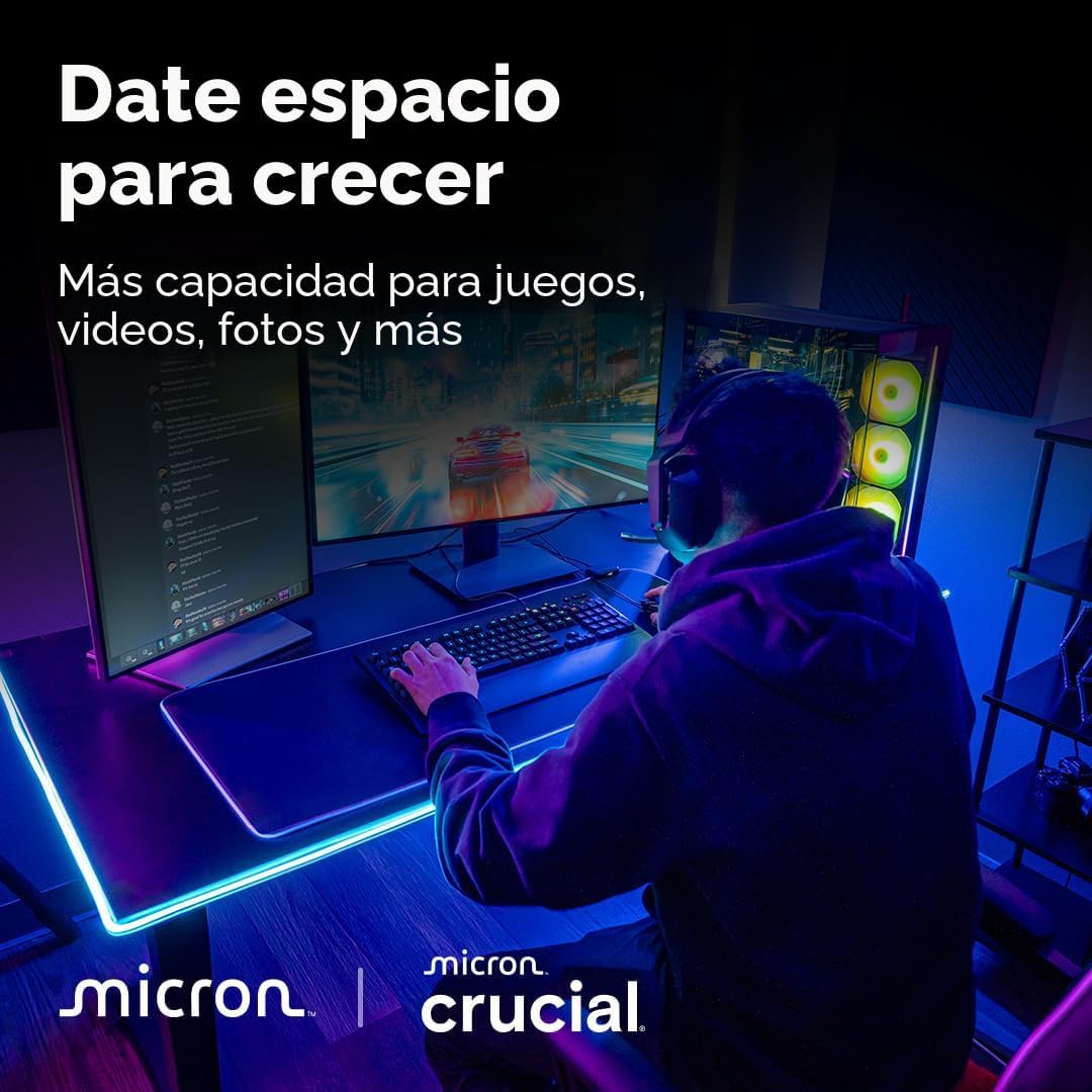 Crucial T710 PCIe Gen5 NVMe 4TB SSD, hasta 14,900 MB\/s, Compatible...