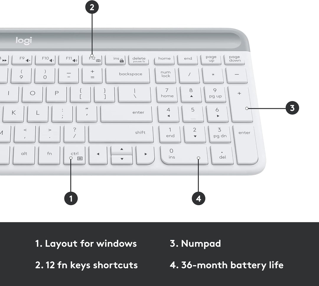 Logitech MK470 - Teclado [versión en inglés] y mouse inalámbricos d...