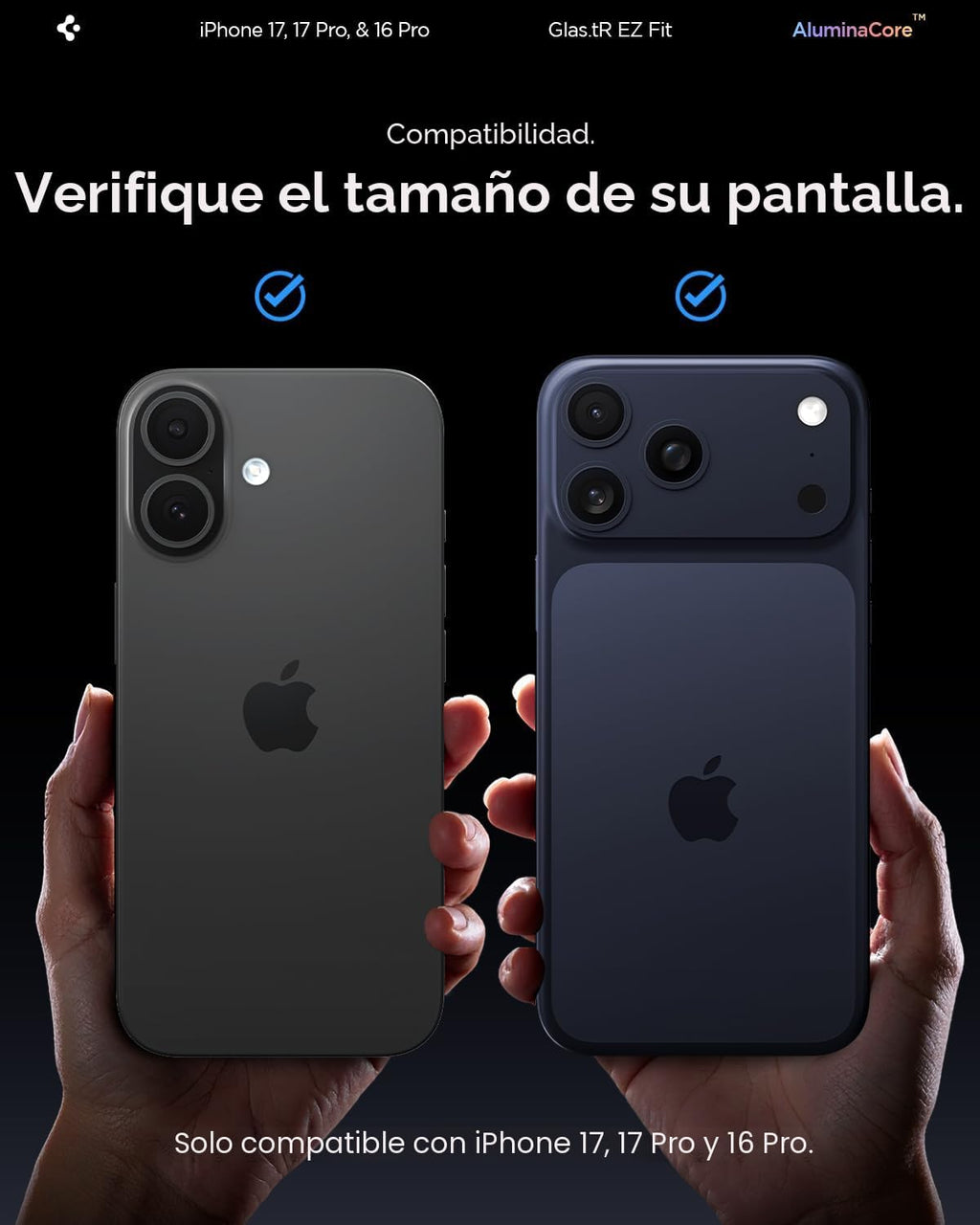 Spigen GlasTR EZ FIT Privacy Screen Protector para iPhone 17 Pro, 17, 16 Pro