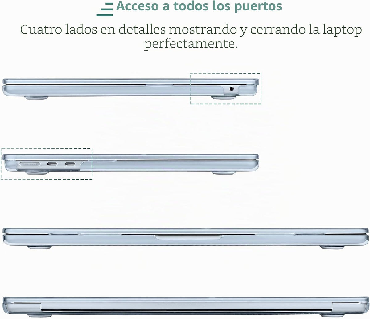 DONGKE Funda para MacBook Air de 13 pulgadas (13.6 pulgadas), chip...