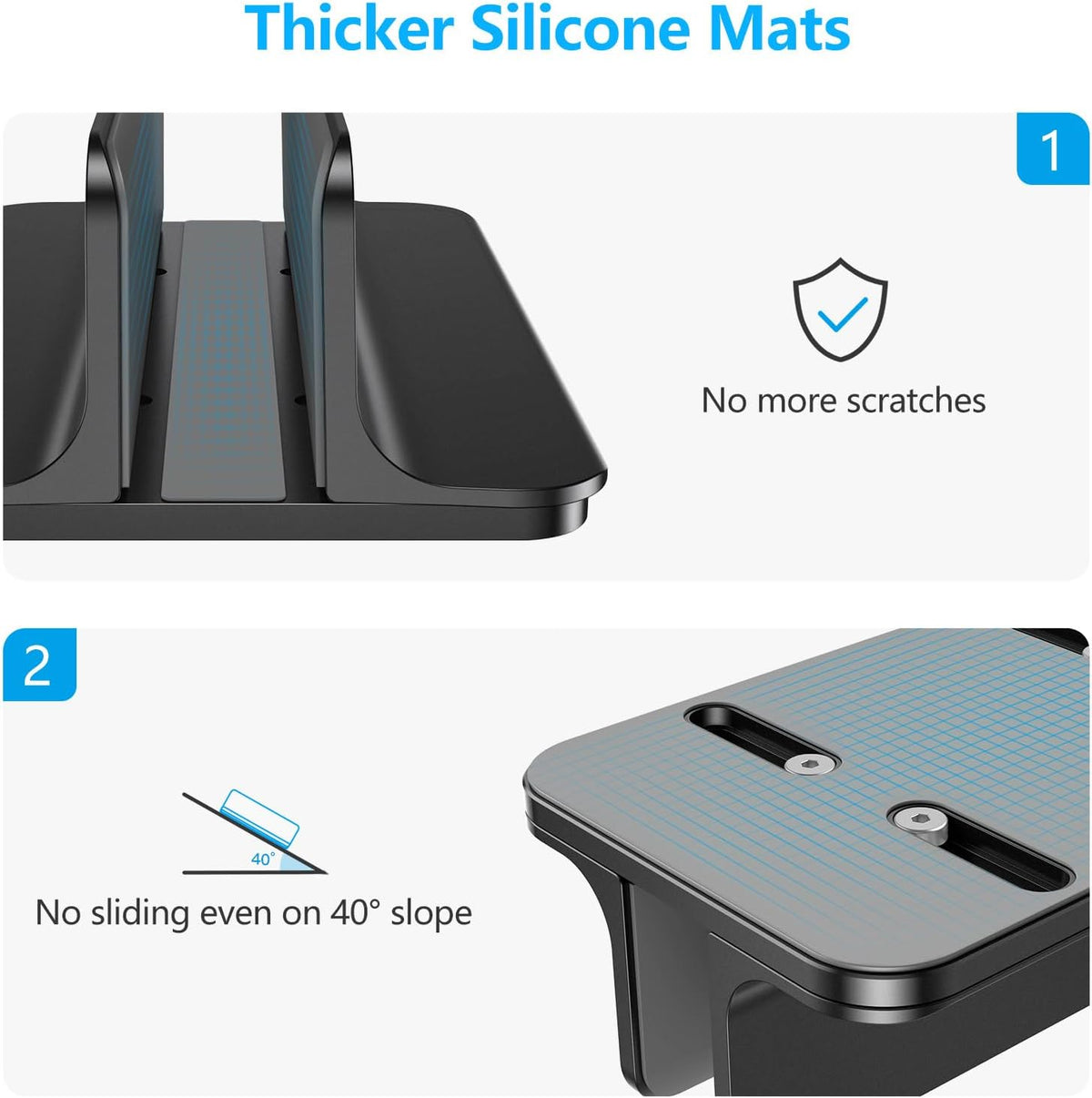 OMOTON Soporte vertical para laptop, base ajustable para MacBook, n...