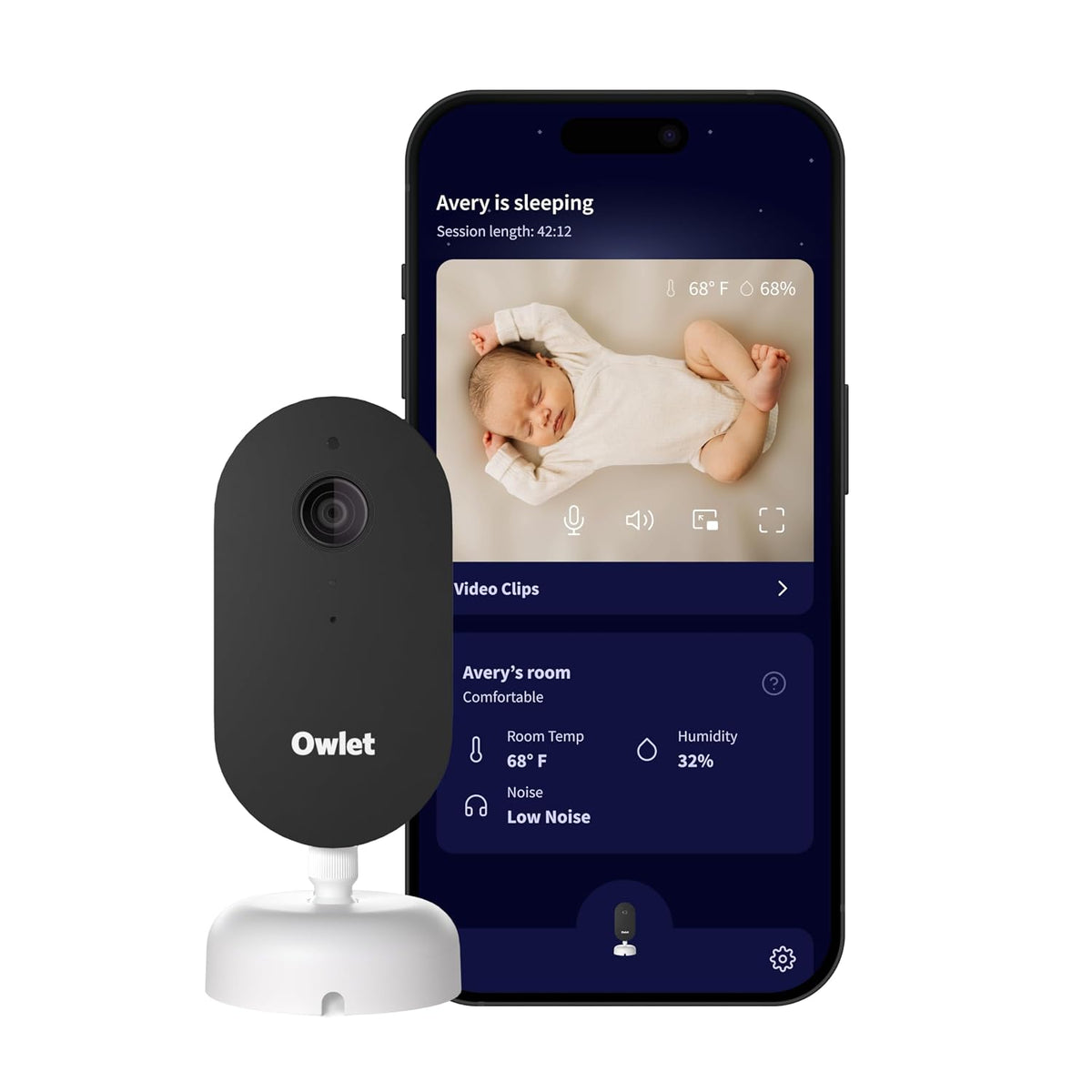 Owlet Dream Sight Monitor Inteligente para Bebé, cámara WiFi HD 2K, alertas de llanto
