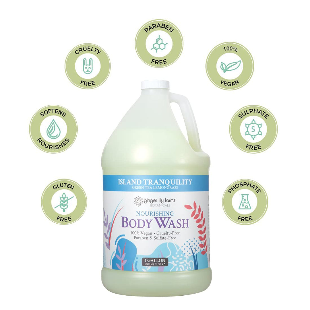 Ginger Lily Farms Botanicals - Jabón corporal nutritivo, Island Tra...
