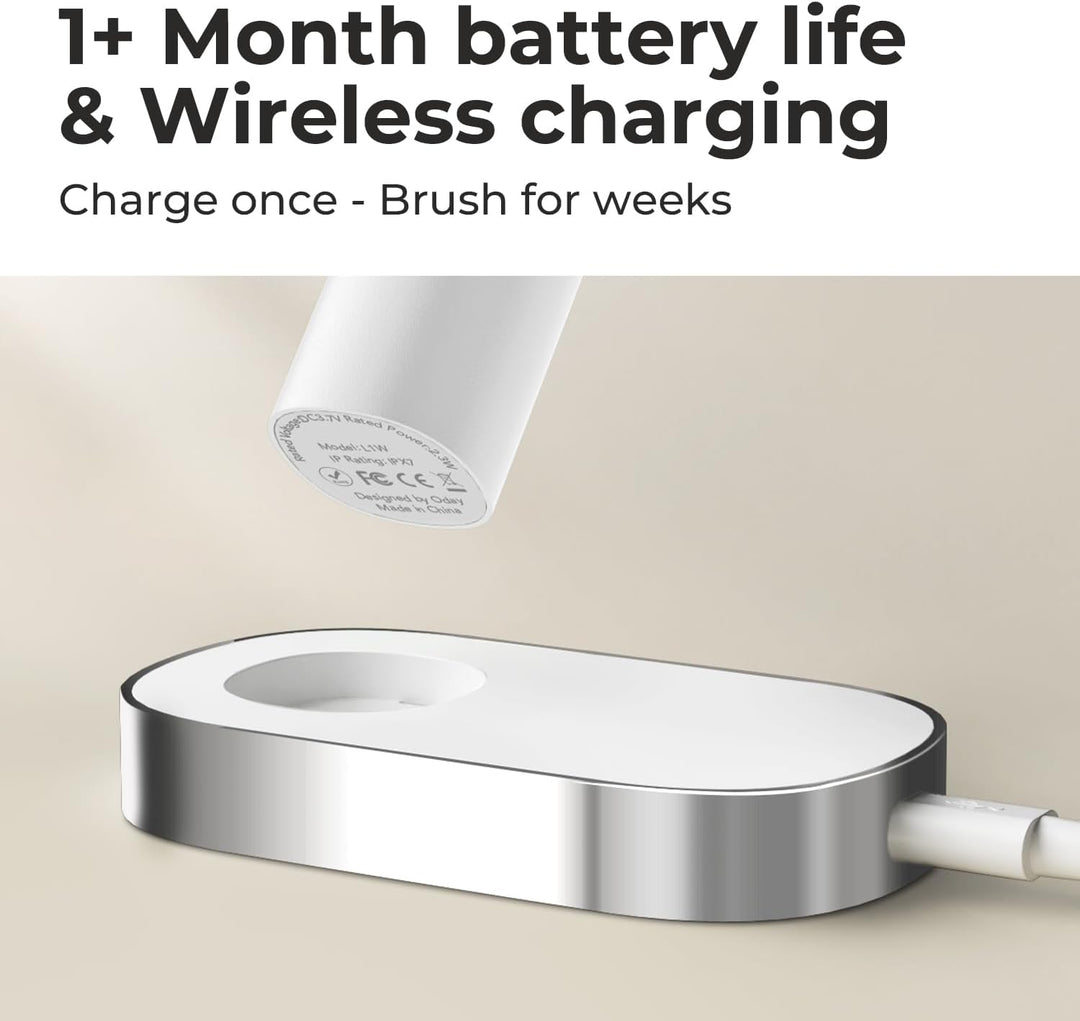 Oday Cepillo de dientes eléctrico Sonic para adultos con soporte li...