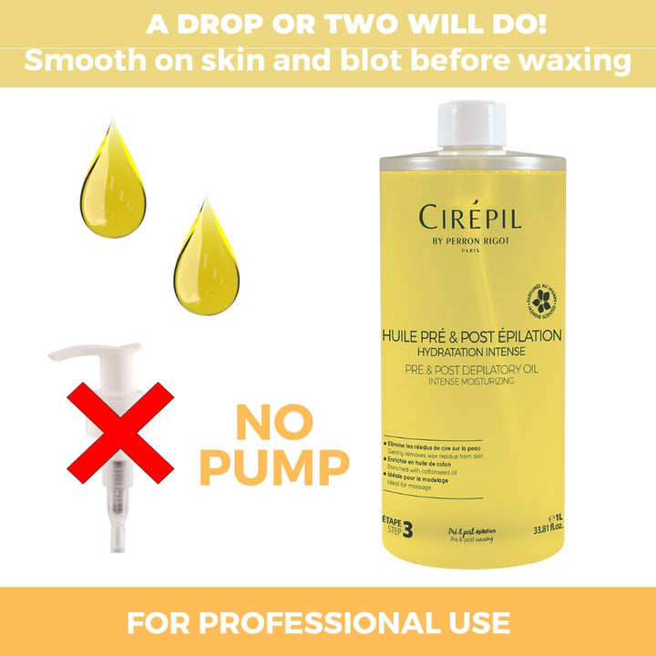 Aceite Pre-depilatorio Cirépil | Protege la piel y elimina los resi...