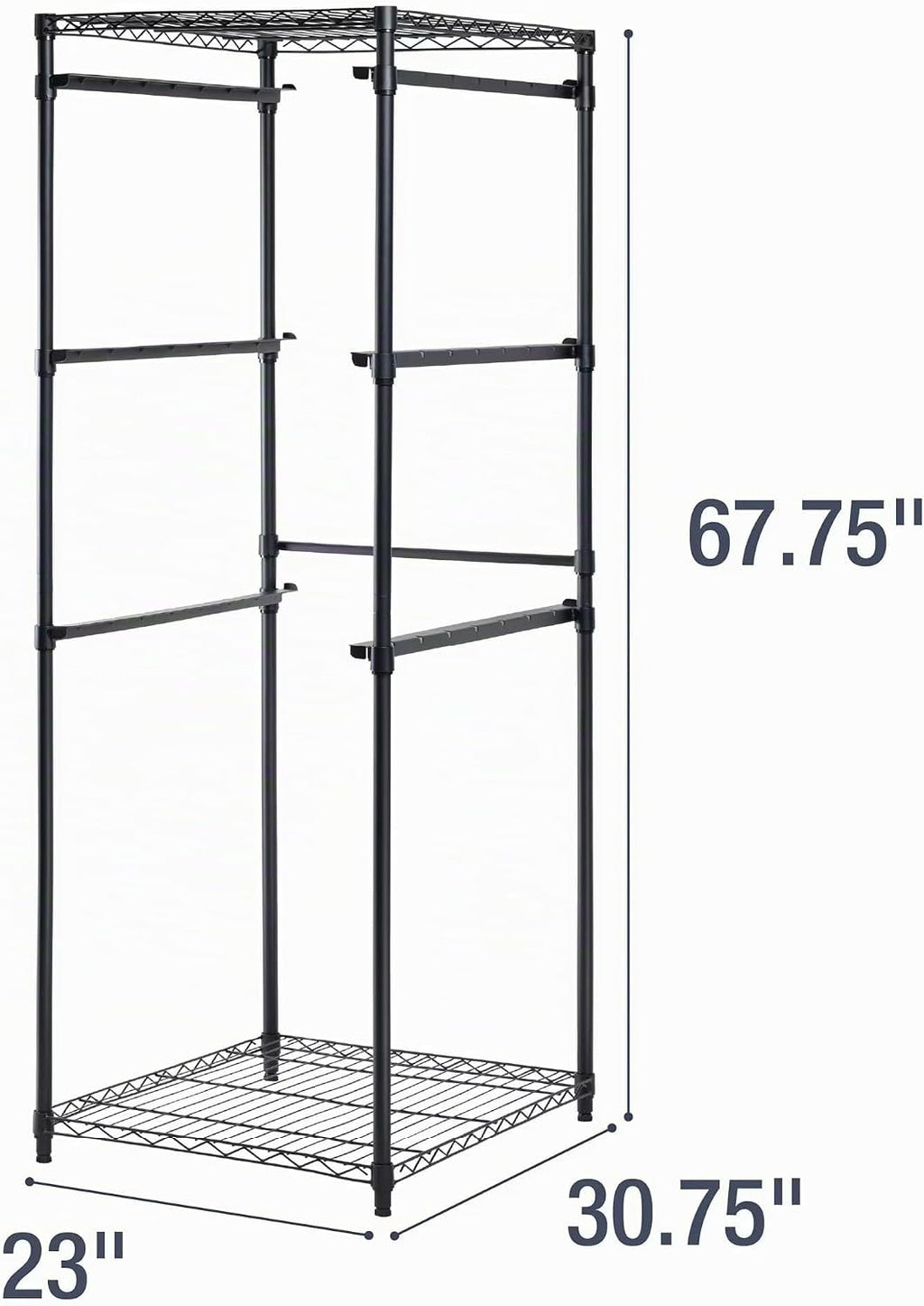CleverMade Estante de almacenamiento de asas de 27 galones, torre de acero