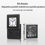 RG Rotate - Consola de juegos de mano retro, pantalla giratoria de 3.5 pulgadas, reproductor portátil Android, chip Unisoc T618 de 3 GB+32 GB, batería de 2000 mAh, aleación de aluminio + plástico