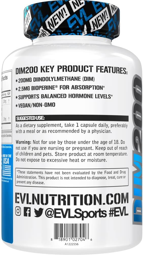 EVL - Suplemento de diindolilmetano para hombres, DIM avanzado de 2...