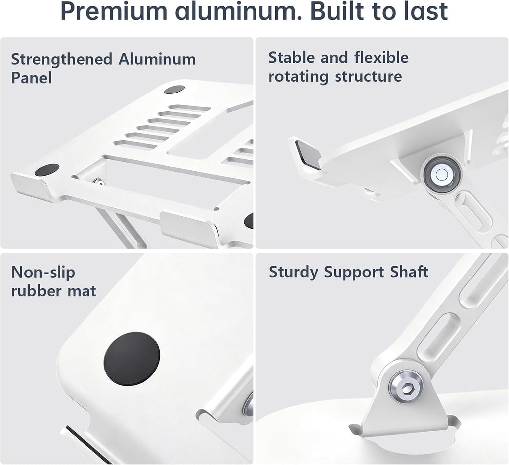 Afaloona Soporte de aluminio para computadora portátil, elevador ajustable