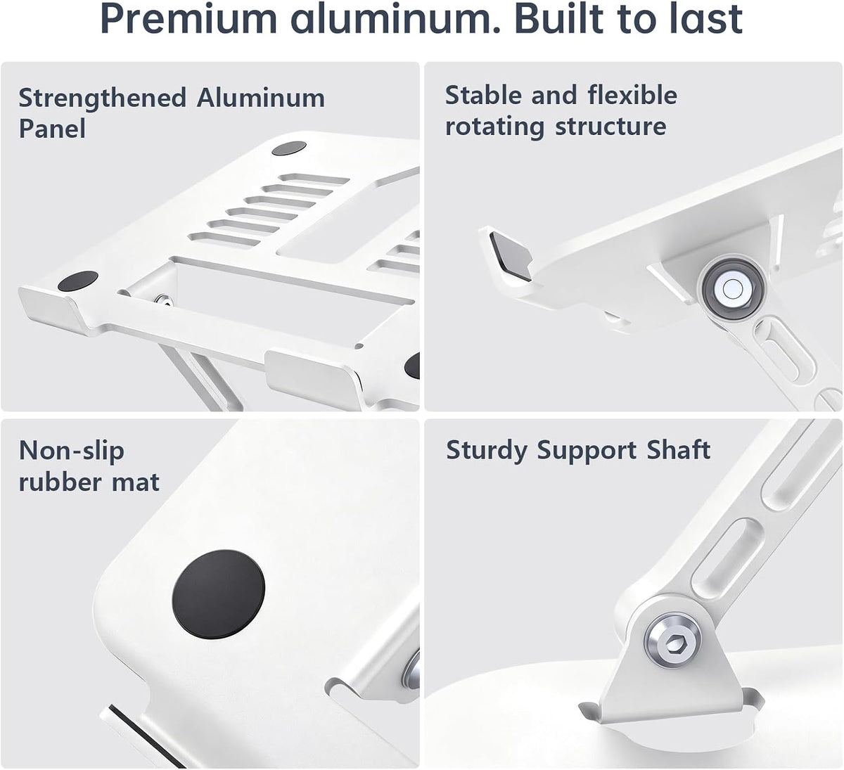 Afaloona Soporte de aluminio para computadora portátil, elevador ajustable
