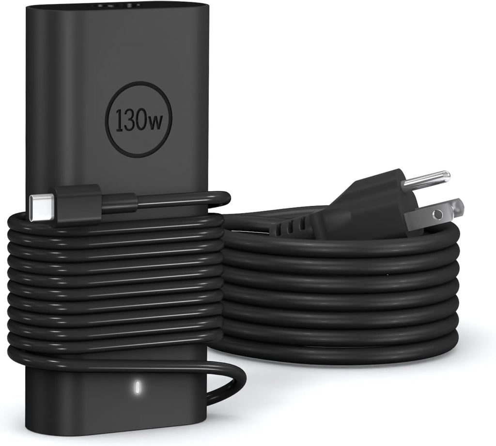 Cargador USB C para portátil de 130 W compatible con Dell XPS 15 17 9575, Precision Chrger 5750 5570 5530 5550 3560 3551 3550, cargador Latitude 5420 5510 7210 7310 7410 9410 9410 9410 0 951 0 - Cable