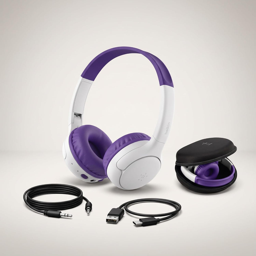 Belkin SoundForm Mini 2 Auriculares para niños, inalámbricos y con cable