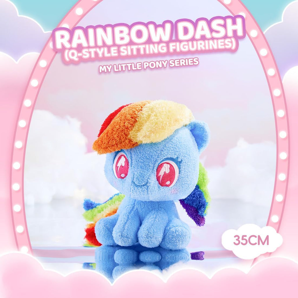 MINISO My Little Pony Rainbow Dash - Juguete de peluche de 10 pulgadas, animal de peluche con licencia oficial, suave muñeco coleccionable de poni, regalo para niños, niñas, fanáticos y coleccionistas