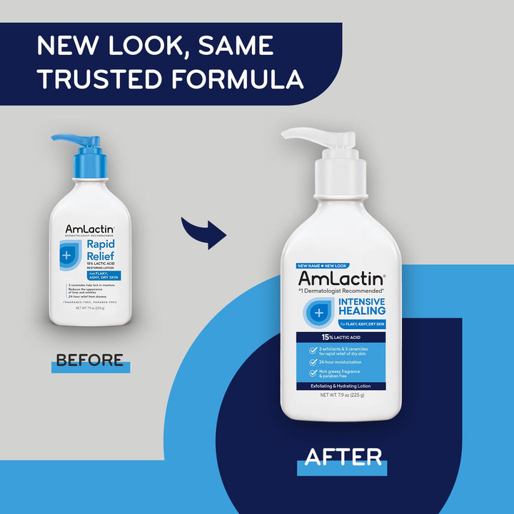 AmLactin Loción corporal curativa intensiva para piel seca, botella...