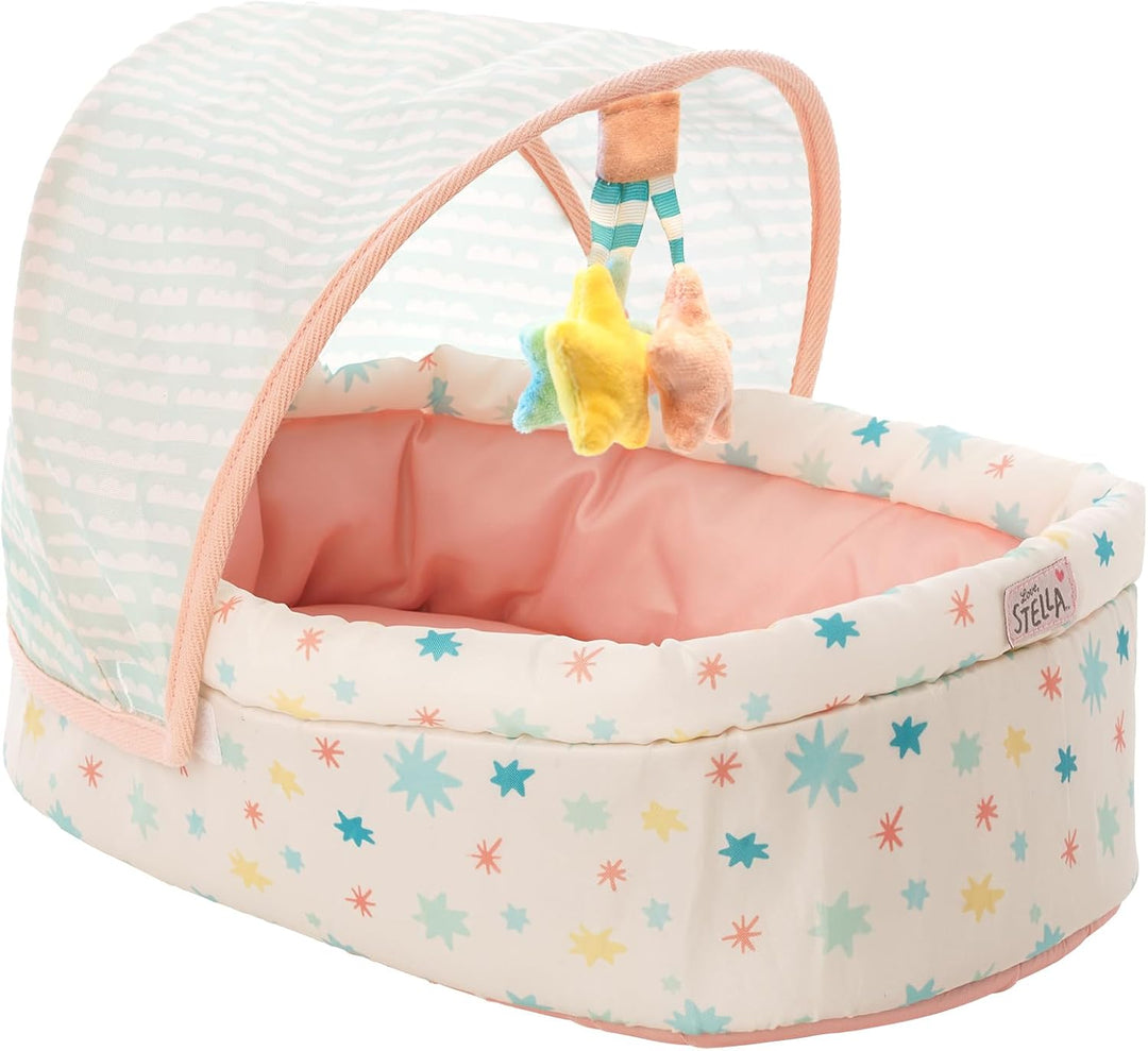 Love, Stella Baby Doll Cuna suave con toldo extraíble y móvil por M...