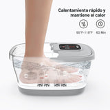HOSPAN Spa de pies plegable con calor, burbujas, luz roja y control...