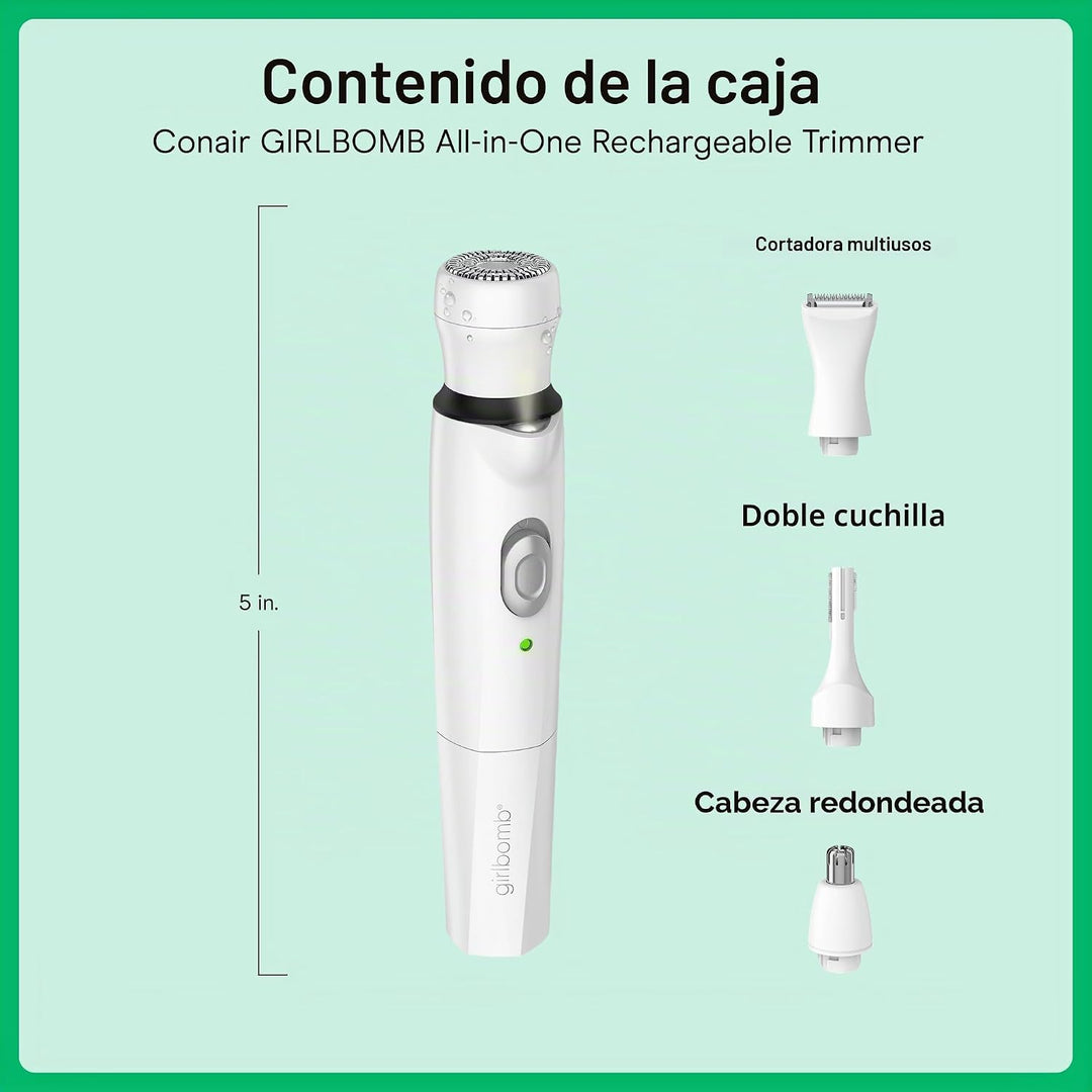 Conair GIRLBOMB Set Todo en Uno de Recortador y Afeitadora para Car...