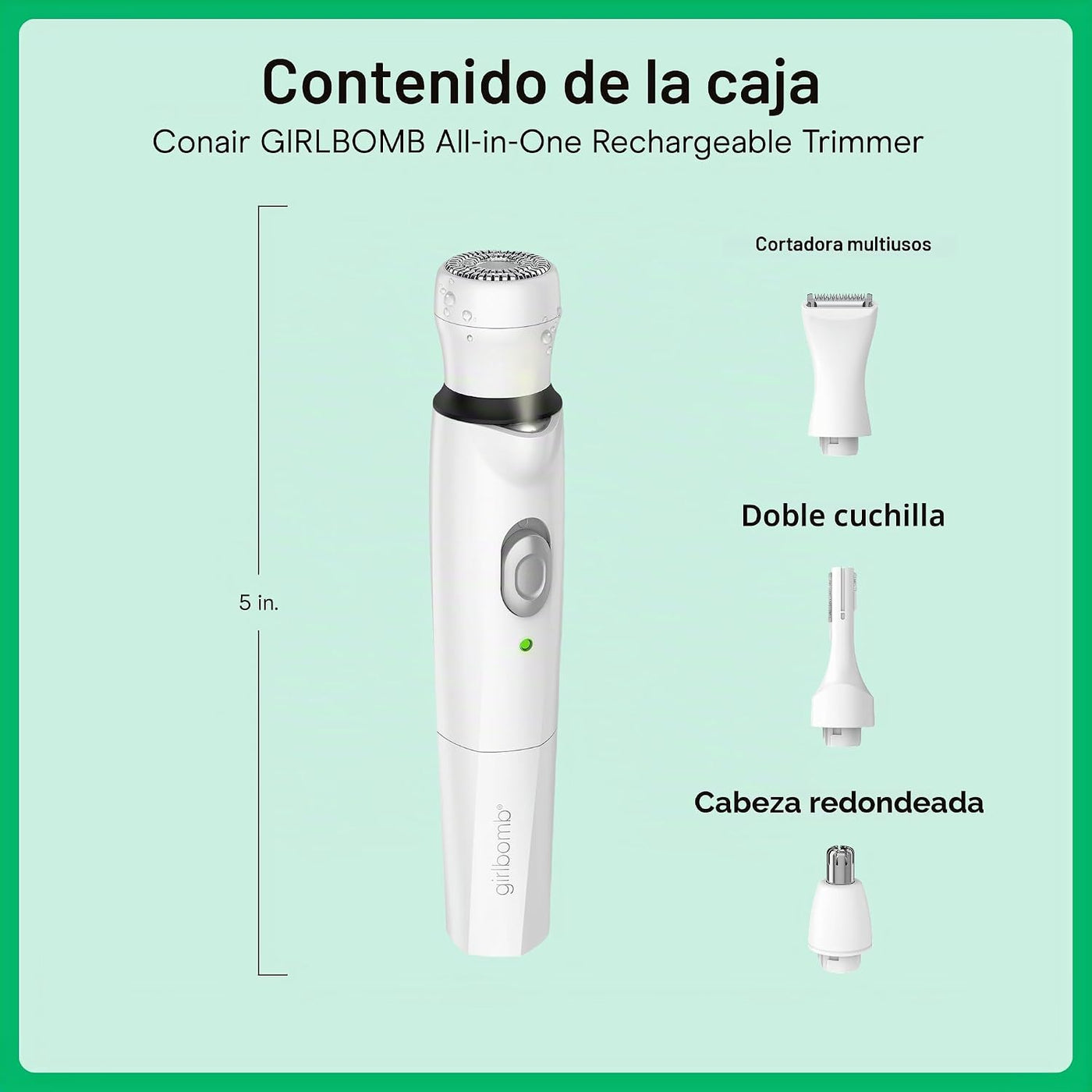 Conair GIRLBOMB Set Todo en Uno de Recortador y Afeitadora para Car...