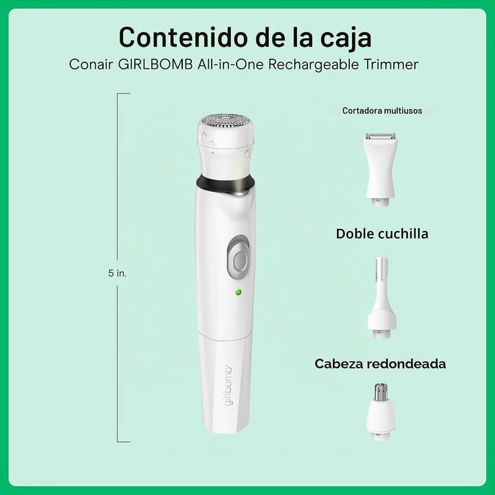 Conair GIRLBOMB Set Todo en Uno de Recortador y Afeitadora para Car...
