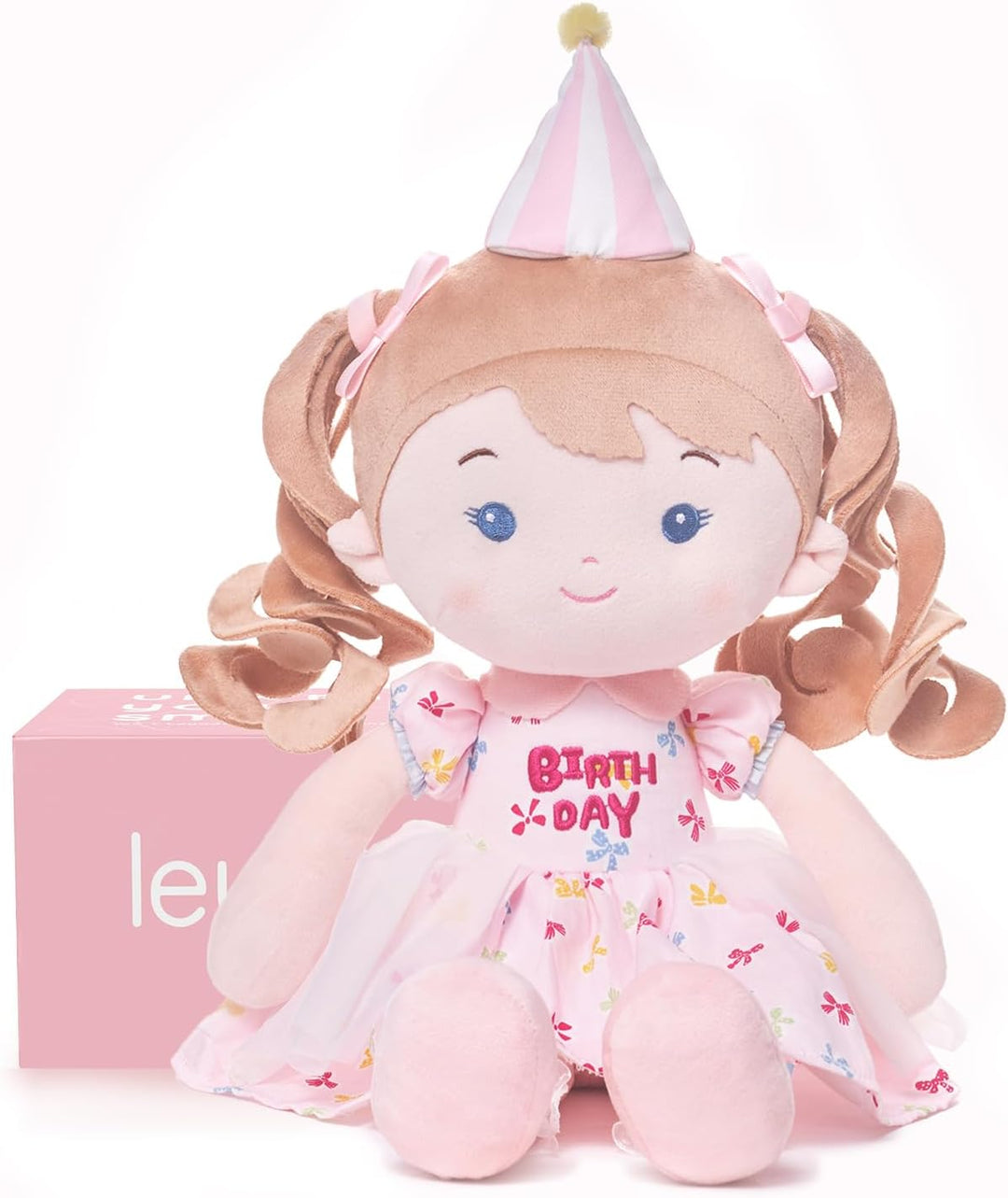 LeyaDoll Muñeca de felpa suave para bebé (40,6 cm), mi primera muñe...