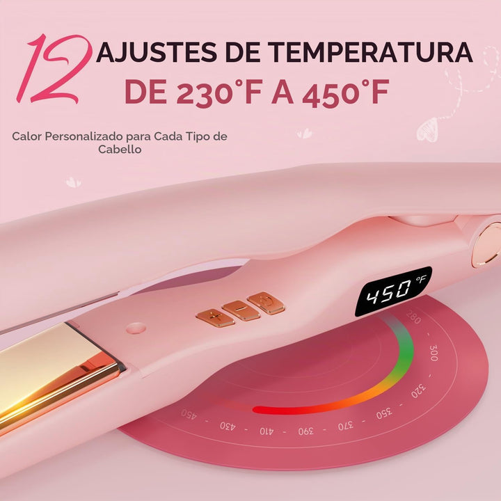 PRITECH Plancha de Pelo de 1 Pulgada de Titanio Rosa | Straightener...