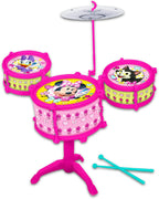 Set de tambor de juguete Minnie Mouse para niñas - Paquete con set de música de tambor Disney, pegatinas, más | Juguetes musicales de Minnie Mouse para niñas, niños, bebés