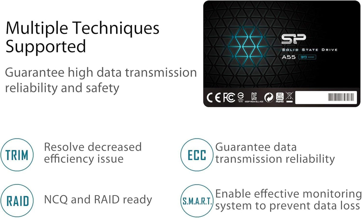 Silicon Power 1TB SSD 3D NAND A55 SLC Cache Performance Boost SATA...