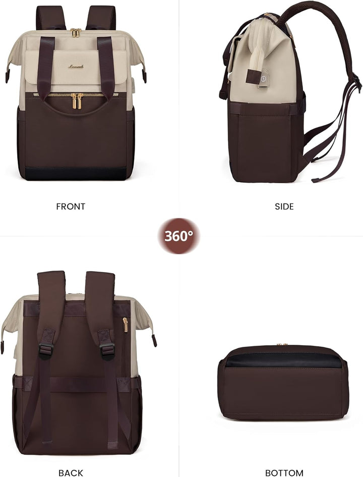 LOVEVOOK Mochila para laptop para mujer, bolsa de trabajo de 15.6 p...