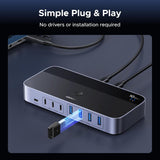 UGREEN Interruptor USB 3.2 de 2 entradas y 7 salidas, interruptor d...