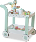 Teamson Kids Carro de postre para sorber por la tarde, blanco/verde menta