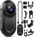 Mini cámara corporal 1080P, 512G pulgar Vlogging Cam grabación manos libres, cámara de acción con clip de rotación de 360° y clip magnético, grabadora de video portátil para viajar/motocicleta