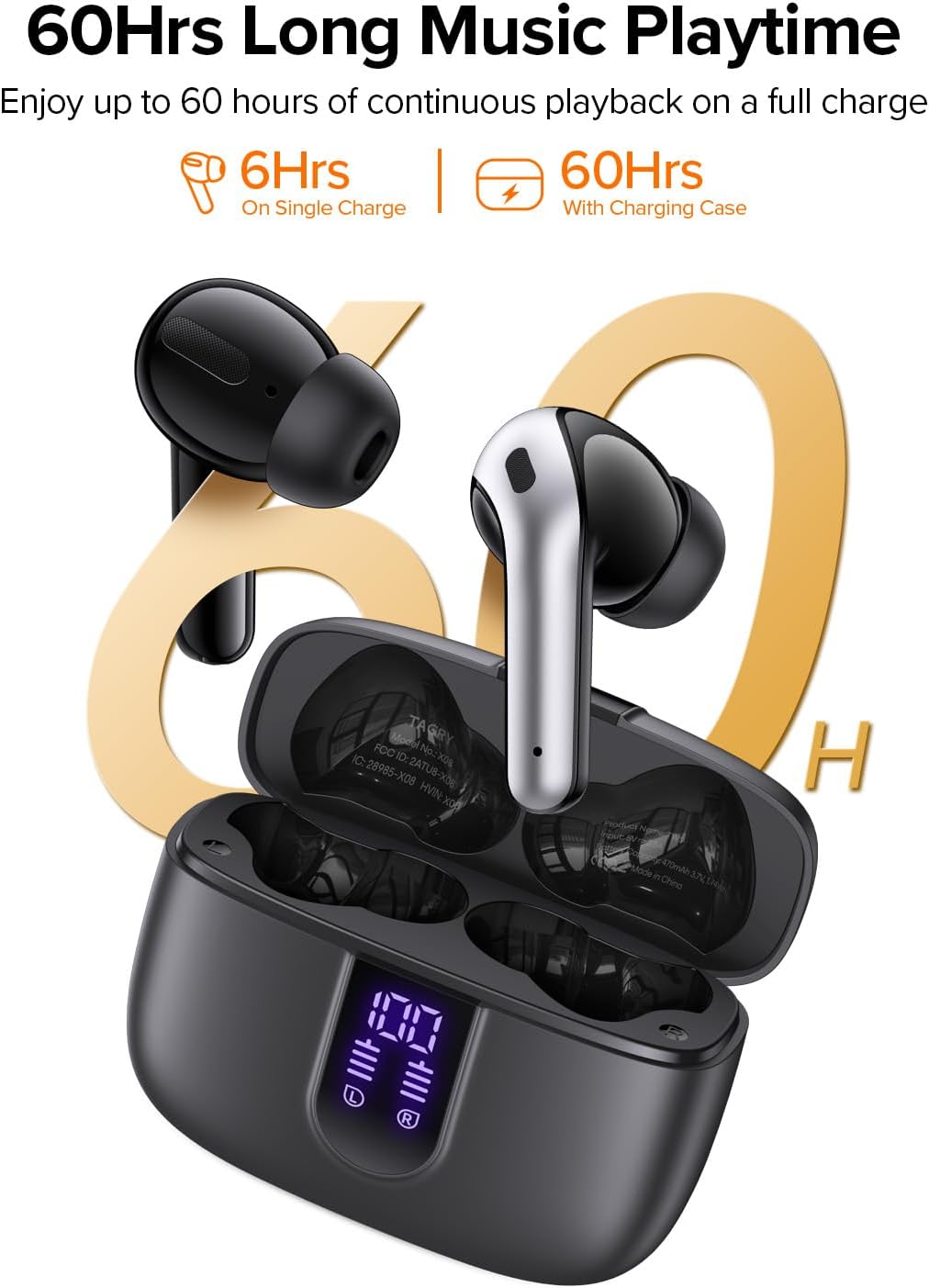 TAGRY Auriculares Bluetooth Verdaderamente Inalámbricos Auriculares...