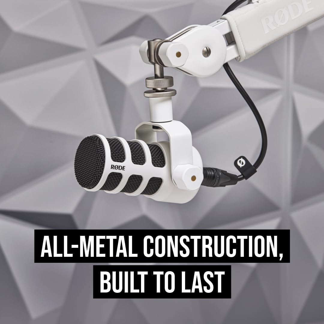RØDE PodMic Micrófono de transmisión dinámica USB con conectividad...