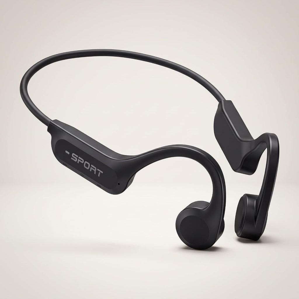 CXK Auriculares de conducción ósea, auriculares de oreja abierta actualizados 2026 con micrófono, IPX7 impermeable, audio equilibrado, tiempo de reproducción de 10 horas
