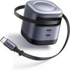 UGREEN Nexode 45W Bloque de cargador retráctil, adaptador de carga rápida 3
