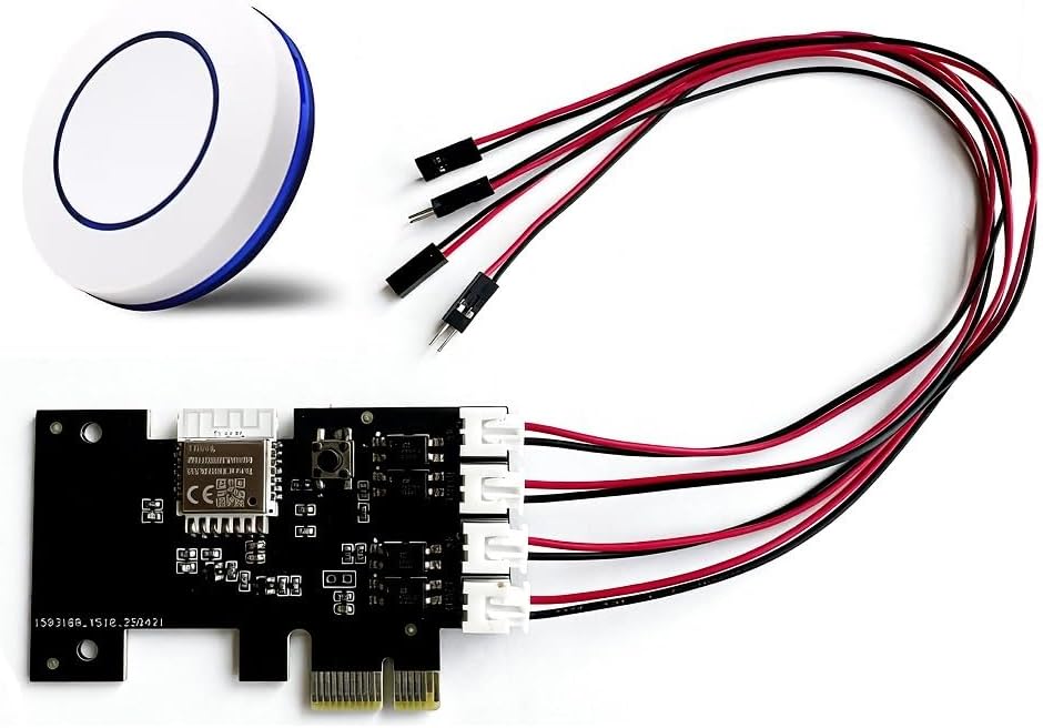 Botón de encendido externo inteligente de PC, interruptor remoto inalámbrico WiFi, tarjeta PCIe para placa base de computadora, encendido/apagado/restablecimiento, compatible con Alexa
