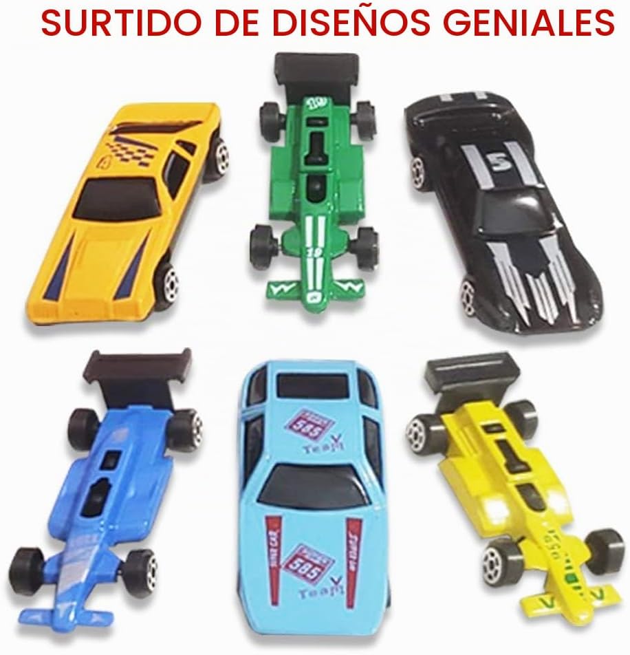 ArtCreativity Juego de 25 piezas de autos de juguete fundidos a presión, duradero, mini corredores en varios diseños, regalos de fiesta de cumpleaños geniales para niños, rellenos de bolsas de