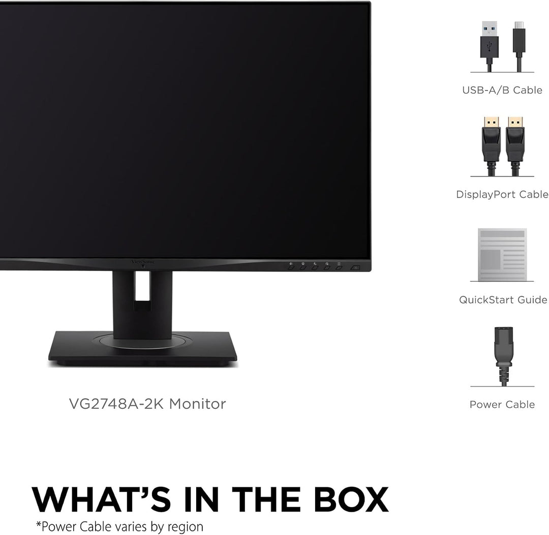 ViewSonic VG2748A-2K Monitor de 27 pulgadas 1440p, IPS con sensor d...